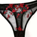 Black Transparent Set with Red Flowers - Image 4