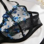Black Transparent Set with Blue Flowers - Image 4