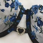 Black Transparent Set with Blue Flowers - Image 2