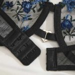 Black Transparent Set with Blue Flowers - Image 3