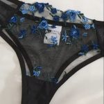 Black Transparent Set with Blue Flowers - Image 5
