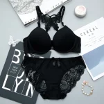 Black China Front Open Butterfly Set